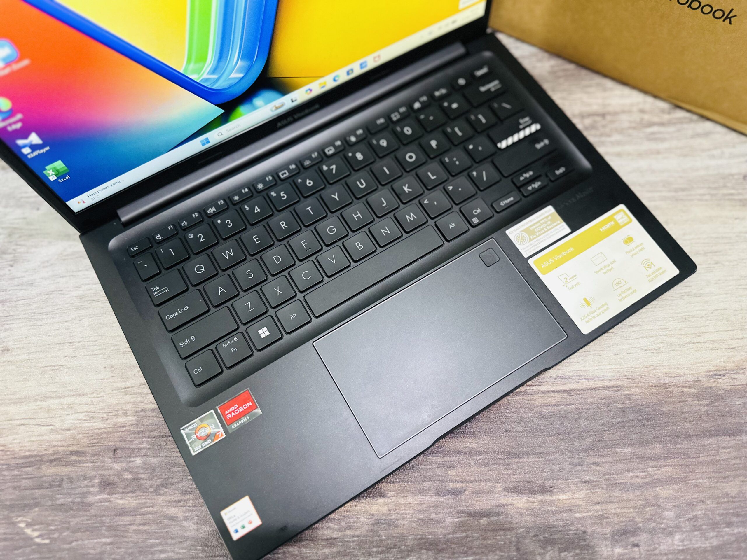 LAPTOP ASUS VIVOBOOK M1405YA | AMD RYZEN 7 7730U ( RAM 16GB / SSD 512GB NVME ) GARANSI - Gambar 3