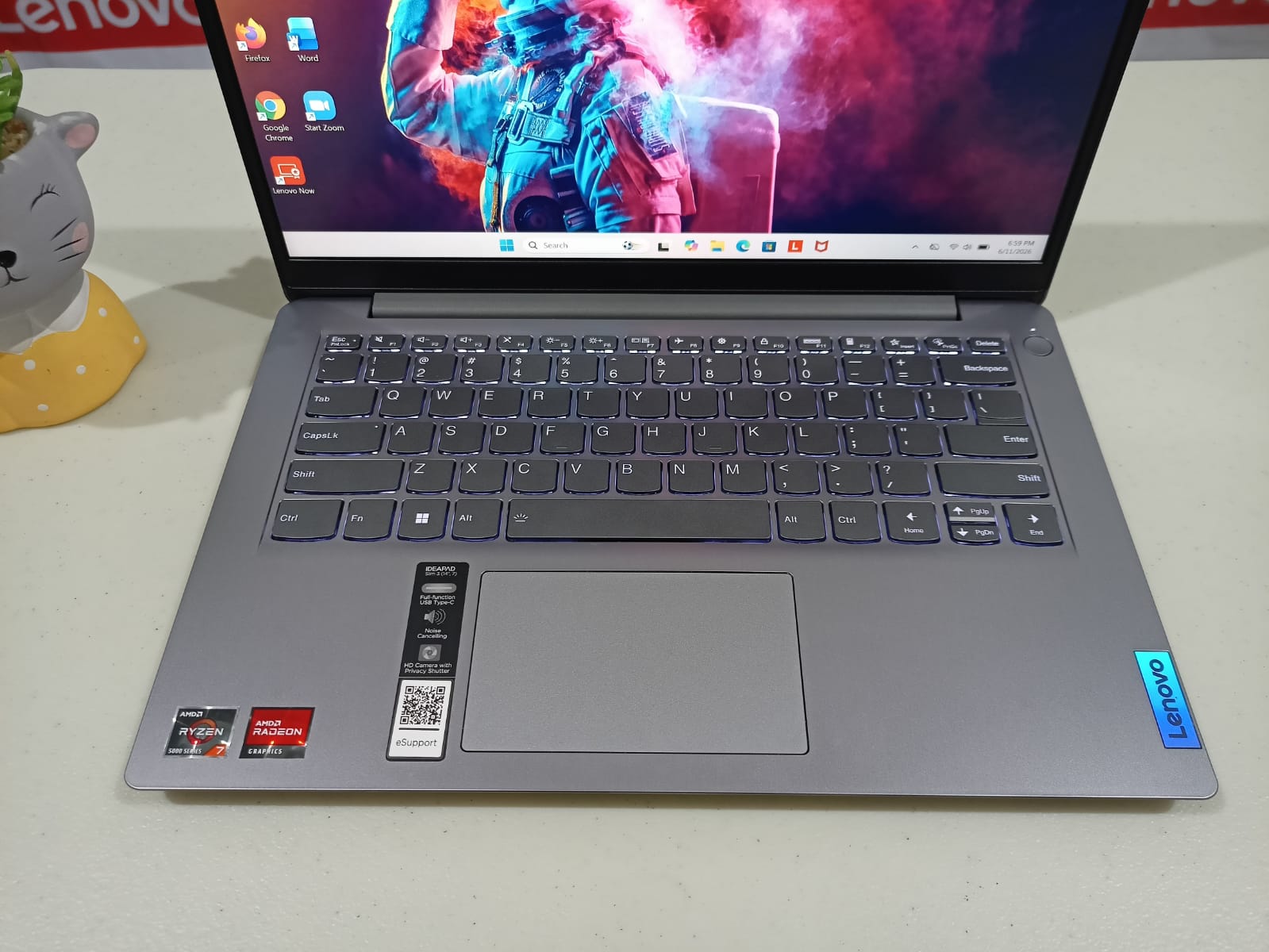 LENOVO IP SLIM3 14ABA7 Ryzen 7-5825U / 8GB / SSD 512GB / Backlit - Gambar 3