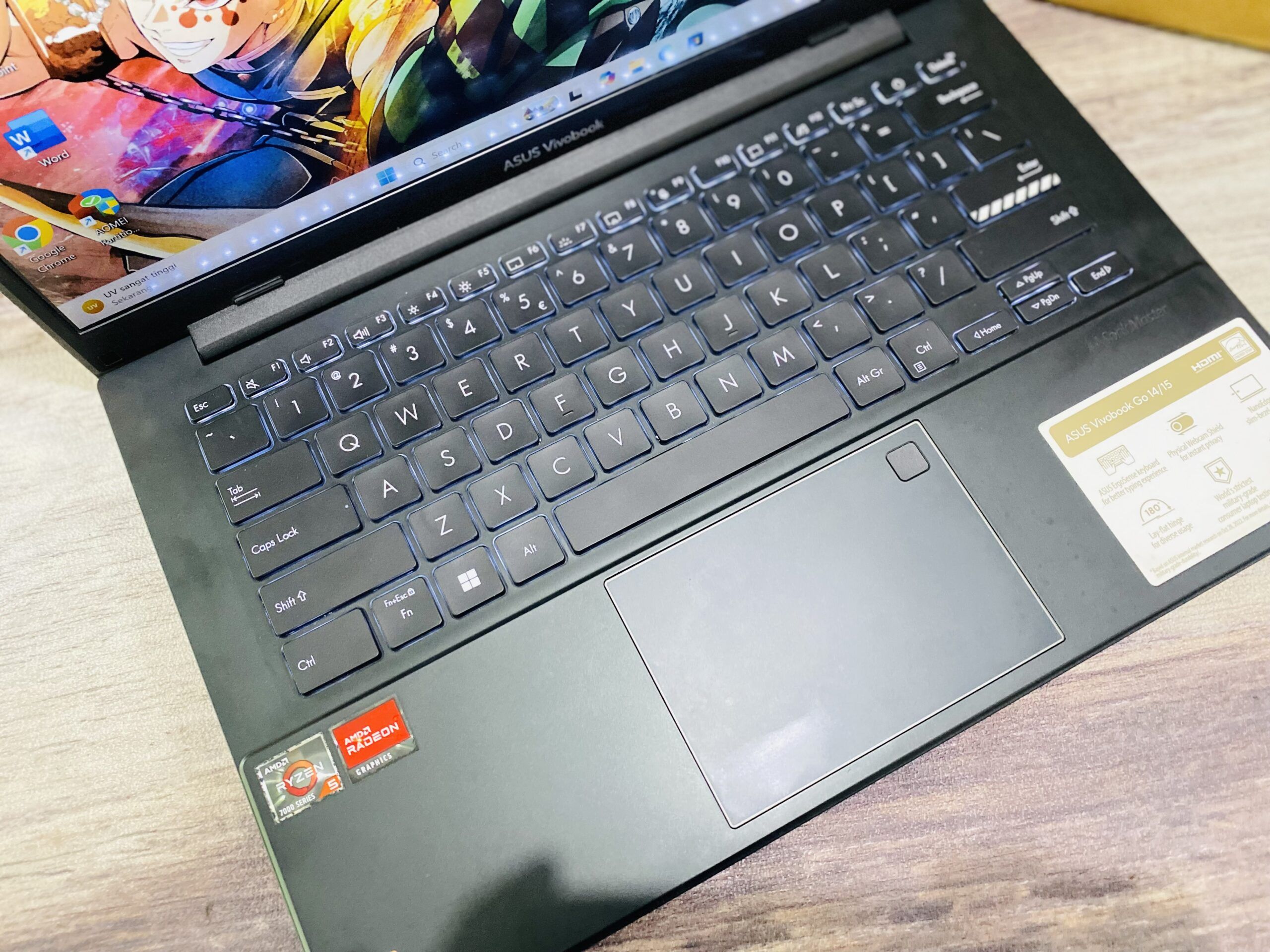 LAPTOP ASUS VIVOBOOK E1404FA | AMD RYZEN 5 7520U ( RAM 8GB / SSD 512GB NVME ) GARANSI - Gambar 3